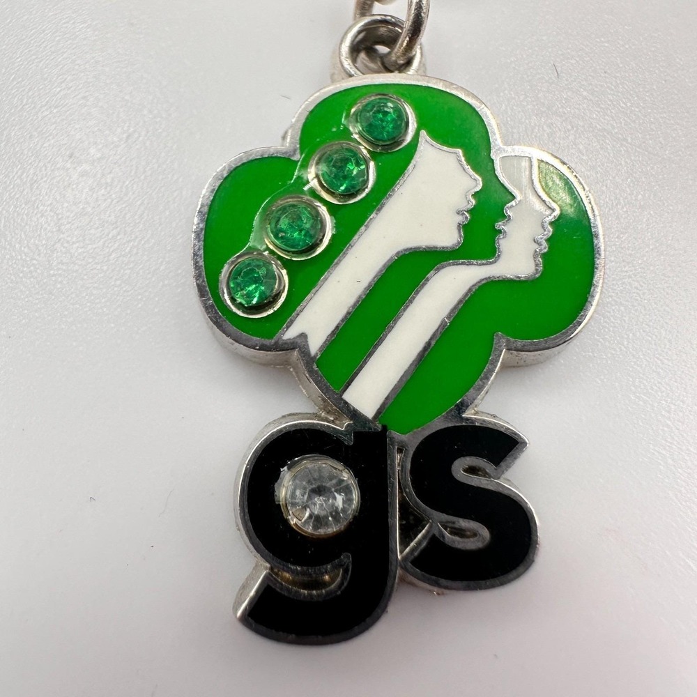 Vintage Y2K CHARM IT! Girl Scouts Bracelet Samoas Cookie Trefoil Rhinestone - Picture 6 of 12